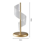 Abajur Nordecor Ruban Led Bivolt Dourado Fosco