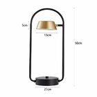 Abajur Nordecor Zavi Oni Led Bivolt Ouro Fosco/preto 3000k