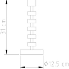 Abajur para Quarto Elos 40cm Vidro Cristal  M086 Golden Art