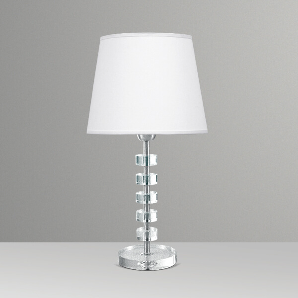 Abajur para Quarto Elos 40cm Vidro Cristal  M086 Golden Art