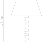 Abajur para Quarto Elos 40cm Vidro Cristal  M086 Golden Art