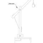 Abajur para Quarto Grua Madeira Regulável M660 Golden Art