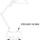 Abajur para Quarto Luminária Jully Articulada M680 Golden Art