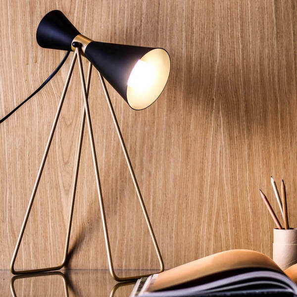 Abajur para Quarto Picasso Cavalete com Cone M1071 Golden Art