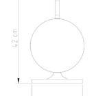 Abajur para Quarto Pirulito 43cm Cúpula em Metal Golden Art