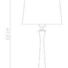 Abajur para Quarto Pirulito 53cm M672 Golden Art