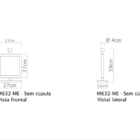 Abajur para Quarto Quadrado 27x27 em Metal M632 Golden Art