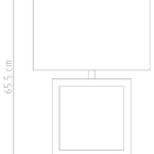 Abajur para Quarto Quadrado 27x27 Madeira M632 Golden Art