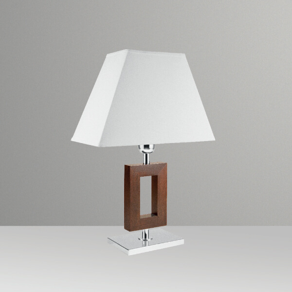 Abajur para Quarto Retângulo 15x10 Madeira M633 Golden Art