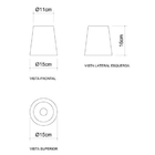 Abajur para Quarto Village Madeira e Metal M754 Golden Art