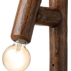 Abajur Parede Cabeceira Cama Espelho Madeira Rústica