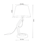 Abajur Pequeno Bowl Castanho Cúpula Algodão Cru Madelustre