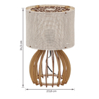 Abajur Pequeno Carvalho Madeira Gaiola Ilux