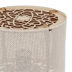 Abajur Pequeno Carvalho Madeira Gaiola Ilux