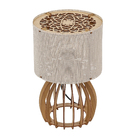 Abajur Pequeno Carvalho Madeira Gaiola Ilux