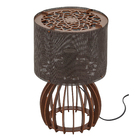 Abajur Pequeno Palermo Madeira Gaiola Ilux