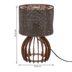 Abajur Pequeno Palermo Madeira Gaiola Ilux
