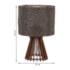 Abajur Pequeno Palermo Madeira Oslo Ilux