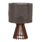 Abajur Pequeno Palermo Madeira Oslo Ilux