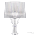 Abajur Polaris Bourgie Acrílico Transparente Mesa Sala Quarto