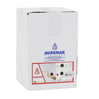 Abajur Prata e Preto de Metal e Tecido Diamante Auremar