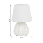 Abajur Pudim Branco Cerâmica E27 com Cúpula Espaço Luz