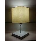 Abajur Quadrado Md-2008br Cúpula Tecido Algodão Crú