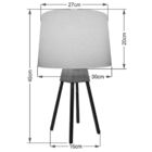 Abajur Quadripé Base Madeira Vivare Md-2017 Cúpula Em Tecido