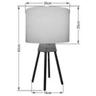 Abajur Quadripe Madeira Md-2016 Cúpula Em Tecido 30x25cm Rust