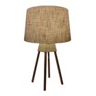 Abajur Quadripe Madeira Md-2017 Cúpula Em Tecido 20/27x30cm R