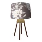 Abajur Quadripe Madeira Md-2017 Cupula Tecido 20/27x30cm Marr