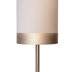 Abajur Quarto Alumínio Cor Bronze Cúpula Crú 20x43