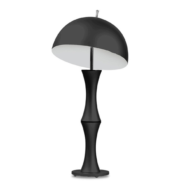 Abajur Retrô Luminária Pequena Preto Alumínio Ab7745