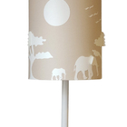 Abajur Safari Savana Cúpula Cáqui 20x42