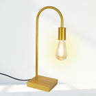 Abajur Sala Luminária De Mesa C/ Interruptor Moderno Dourado