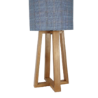 Abajur Square Md Linho Azul Xadrez