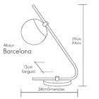 Abajur Startec Barcelona G9 Bivolt Dourado