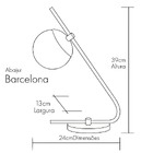 Abajur Startec Barcelona G9 Bivolt Preto