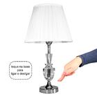 Abajur Toque Cristal Decoração Sala Quarto Mesa Decoração Com
