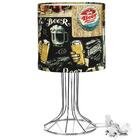 Abajur Torre Cilindrico Bar Com Aramado Cromado