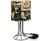 Abajur Torre Cilindrico Bar Com Aramado Preto