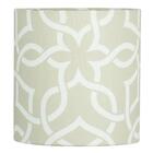 Abajur Torre Cilindrico Elos Bege Com Aramado Cobre