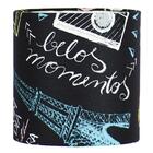 Abajur Torre Cilindrico Parede Giz Com Aramado Cromado