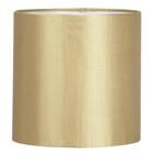 Abajur Torre Cilindrico Shantung Dourado Com Aramado Dourado
