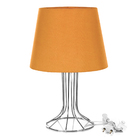 Abajur Torre Dome Laranja Com Aramado Cromado