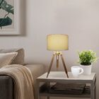 Abajur Tripé Base Madeira Vivare Md-2015 Cúpula Em Tecido 35x