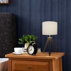 Abajur Tripé Base Madeira Vivare Md-2021 Cúpula Em Tecido 30x