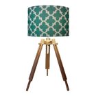 Abajur Tripe Madeira Md-2015 Cupula Tecido 35x25cm Estampa Ve