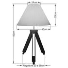 Abajur Tripe Madeira Md-2023 Cúpula Em Tecido 25/15x40cm Ny-j