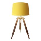 Abajur Tripe Madeira Md-2026 Cúpula Em Tecido 20/27x30cm Amar